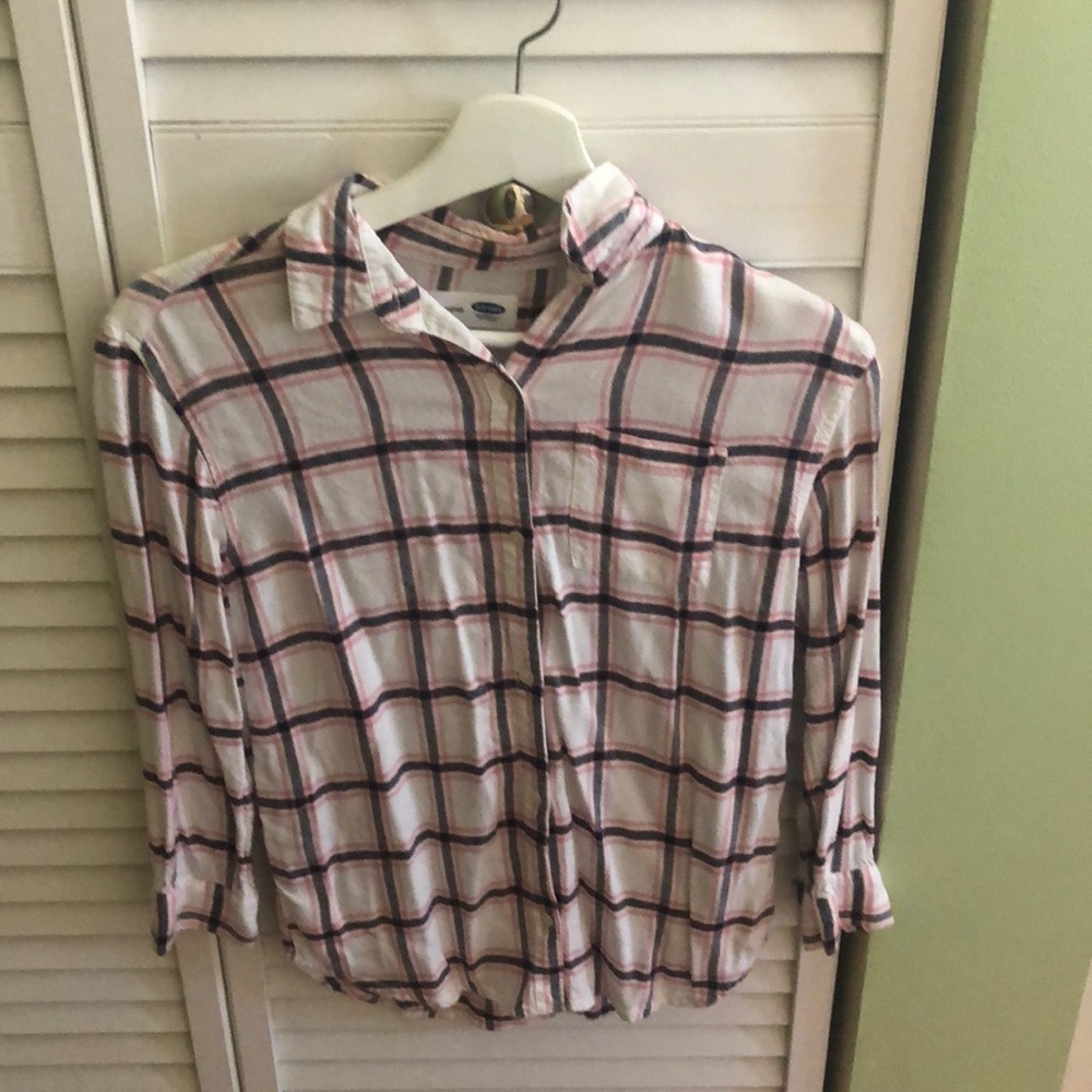 White pink and gray flannel